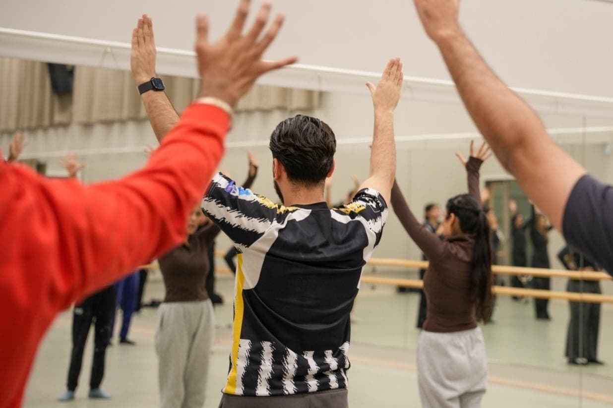 Angela teaching her dance class